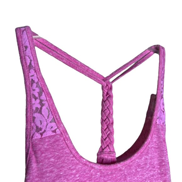 I’m in Love with Derek Women’s Pink Racerback Tank Braided Lace Straps Size M - Picture 2 of 5